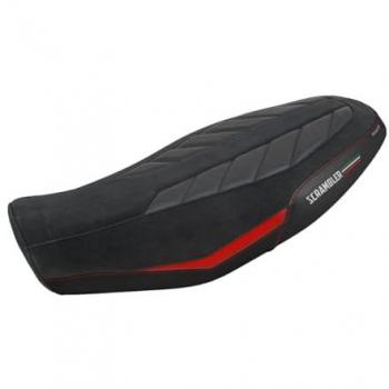 Cover Sella Ducati Scrambler 800 23‑24 con Logo 2RD Rosso Rimini