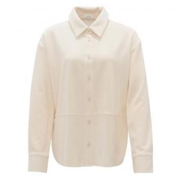 OPUS Damen Overshirt FLEVO aus weichem Cord Creme Größe 42
