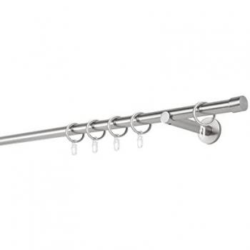 Mydeco Gardinenstange »20mm Cap Wandträger 12 cm«, 1-läufig, 370cm