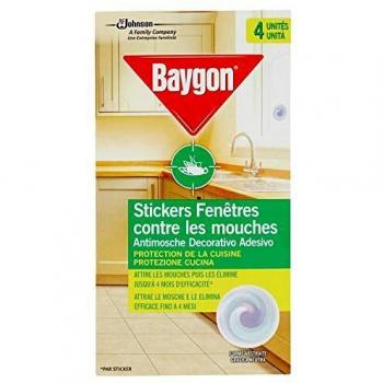Insetticida Adesivo per Vetri Baygon, Contro le Mosche, Funziona per 4 Mesi