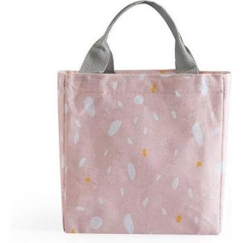 Portable Imitation Linen Lunch Box