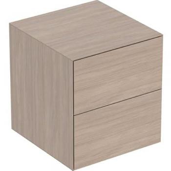 Mobiletto Laterale in Rovere, Geberit ONE, 2 Cassetti, 45x49,2x47 cm