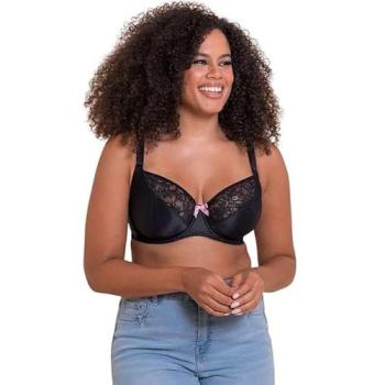 Curvy Kate Spellbound Lingerie: Black Underwire Balcony Bra (Size 40F)