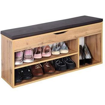 Armadietto Scaffale con Sedile Marrone