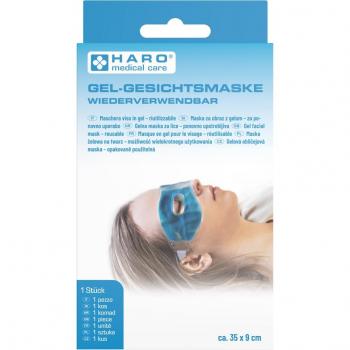 HARO Gel-Gesichtsmaske, 1-tlg., wiederverwendbar, blau