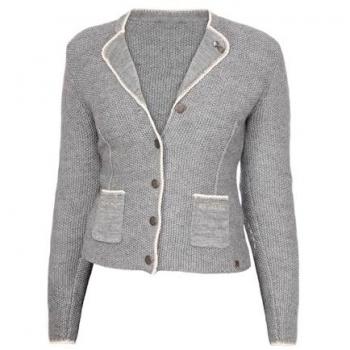 Spieth & Wensky Trachten Strickjacke AILEEN, Hellgrau, Damen XXL
