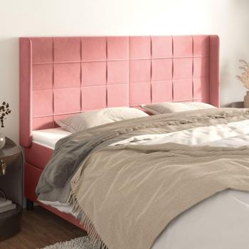 VidaXL Rosa Kopfteil mit Ohren 163x16x118/128 cm