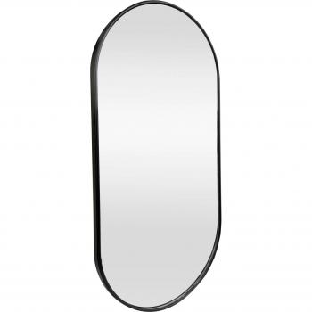 Éclat Noir Mat 30x60 cm – Miroir Murale Ovale