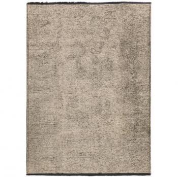 The Deco Factory Tapis en coton et polyester lavable tissé plat gris 120x170 Gris 170x1x120cm