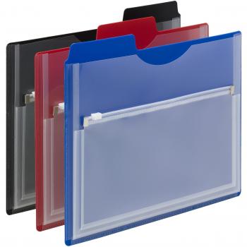 Smead Poly File Organizer with Zip Pouch, 1/3-Cut Tab, Letter Size, Assorted Colors, 3 per Pack