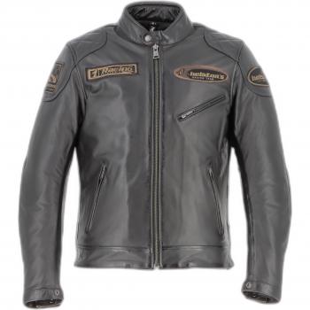 Chaqueta Trevador Motocicleta Negra y Marrón