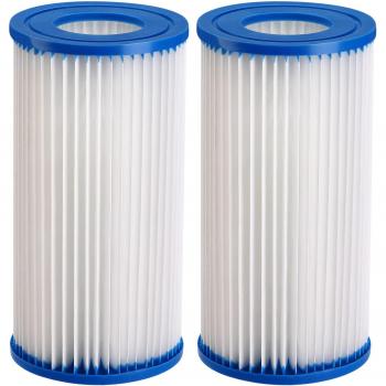 Set van 2 zwembadfilters Blauw 205x105mm