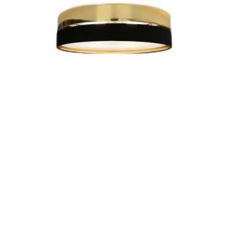 Moderne Deckenleuchte Ø 60 cm Schwarz Gold 4x E27 Stoff Metall blendarm