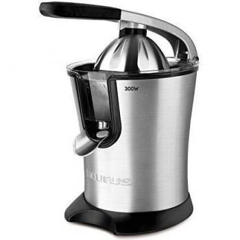 Taurus Legend 300W Spremiagrumi Acciaio Inox con Versamento Continuo, Leva e Serbatoio 650ml, Facile Pulizia e Regolatore di Gusto