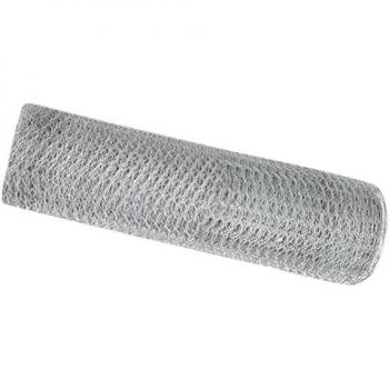 Galvanised Hexagonal Barrier 0.6 × 10 m – Silver Finish