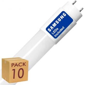 Pack 10 de Tubos LED 120 cm 18 W Samsung Chip, Fluorescente T8 G13 300° 2000 lm