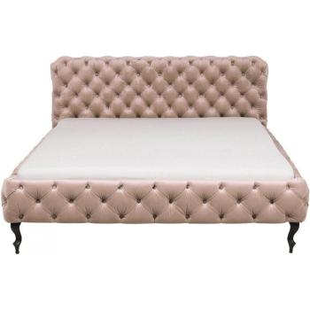 Lit beige capitonné 180x200 en velours par Kare Design