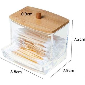 Caja de almacenaje de acrílico para bastoncillos