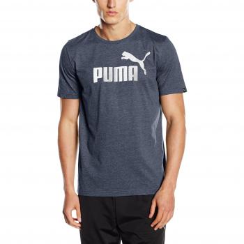 Puma Herren-ESS No.1 T-Shirt, Peacoat‑Heather, S