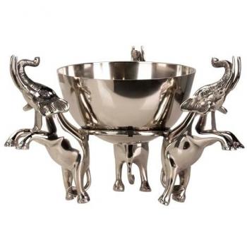 Champanera Elefante Plateada Adda Home, Aluminio 43x43x30 cm