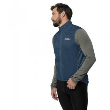 Men's Morobbia Wind Vest in Blue Daze by Jack Wolfskin