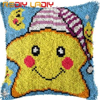 Acrylic Yarn Latch Hook Pillow Kit