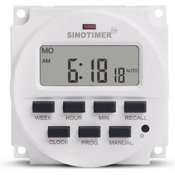 LCD 1.6 Inch Digital 220V/230V AC Programmable Timer Relay with Countdown