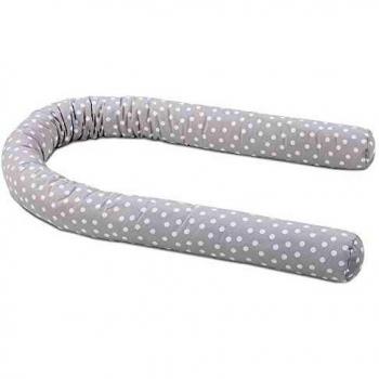 BabyBay Piqué Nestschlange Perlgrau und Weiß Punkte