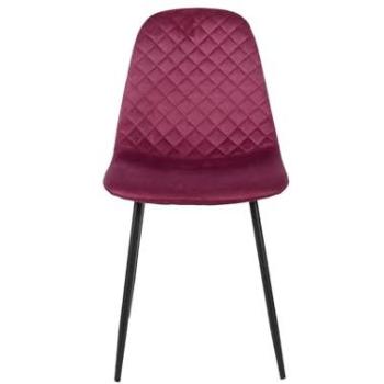 Cribel New Lena Velluto Bordeaux – Set 4 sedie con gambe nere, arredo bar