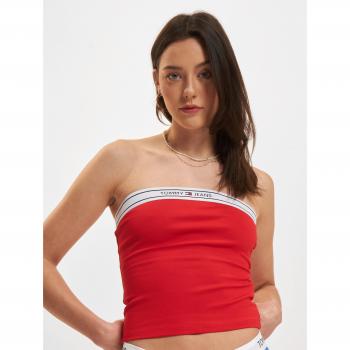Tommy Hilfiger Top Femminile A Fascia Rosso Scuro