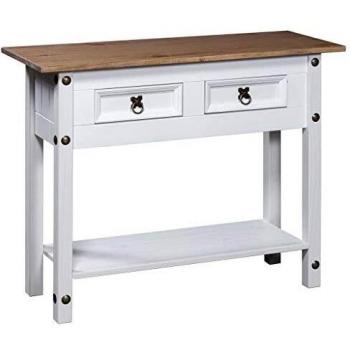 VidaXL Console Table White Mexican Pine 90x34.5x73 cm