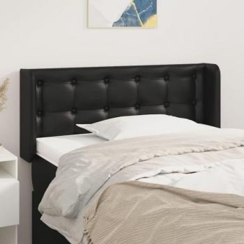Testiera ad Orecchio Nera 93x16x78/88 cm in Similpelle vidaXL