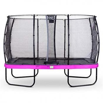 Trampoline EXIT Violet 244x427 cm – Conception Élégante et Filet Sécuritaire