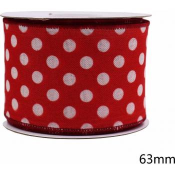 Imitation Hanf Draht Rand Band 63mm, grüne Punkte für DIY Handwerk und Weihnachten