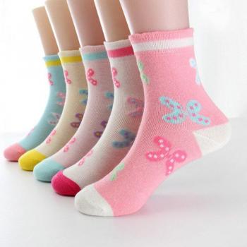 Coton Doux, Papillons & Bonbons – Chaussettes 3‑12 ans (Lot 5)