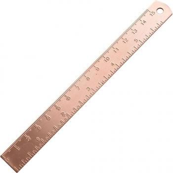 Regla de 15 cm de latón para la Cancillería