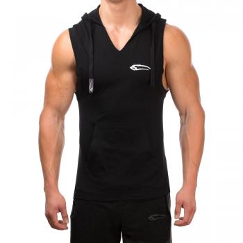 SMILODOX Fitness‑T-Shirt mit Kapuze – Herren, Schwarz, M