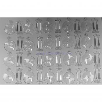 20-Pack 32mm Round Clear Flight Stands for Miniature Wargames