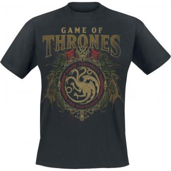 Game of Thrones T-Shirt Uomo S XL Nero Targaryen