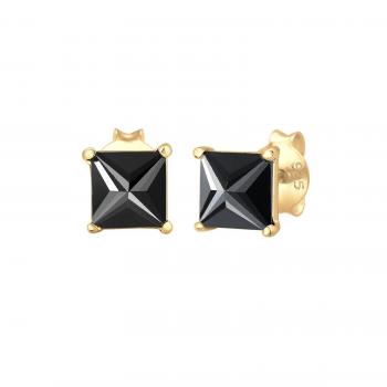 Geometrische Elli Ohrringe: Rechteck, Zirkonia, 925 Sterling Silber