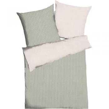 Satin‑Glanz Strippen‑Wendebettwäsche „Eternity“ – B/L 135 × 200 cm & 80 × 80 cm