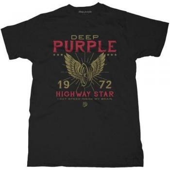 Camiseta Adulto Unisex Deep Purple Con Estrella de Carretera Negra