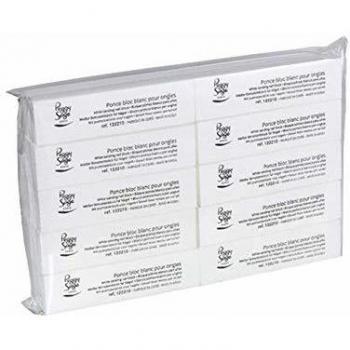 Peggy Sage Feinschliffblöcke für Nägel, 10 Stück, Weiß