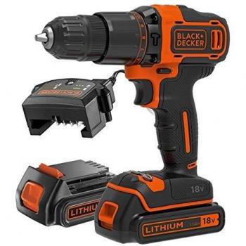 18‑Volt Black+Decker Compact Drill & Lithium‑Ion Kit