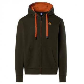 North Sails Sudadera Verde para Hombre, 691260, Capucha, Talla S, Casual, Deportivo, Algodón, Outlet 2024