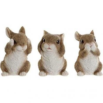 Figurine décorative Lapin Résine DKD Home Decor (12 x 14 x 17 cm)