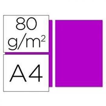 Papel Colorido Liderpapel A4 80g Fucsia 100 Fls