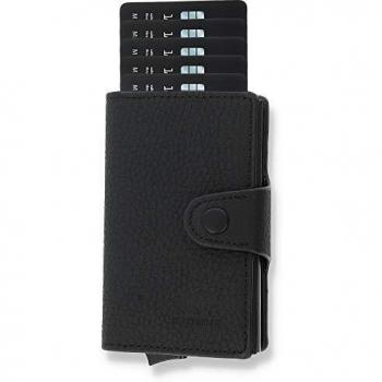 NEU: SOLO PELLE® Slim Wallet Mondo [bis zu 13 Karten] Slimwallet [RFID-Schutz] Kartenetui [Leder] Smart Wallet für Männer und Damen