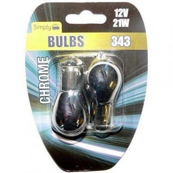 Simply Car S343C 12V 21W BA15S Chrome Blister Light – S343C
