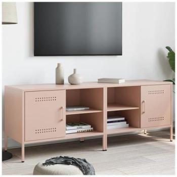 Rangement TV Rose en Acier